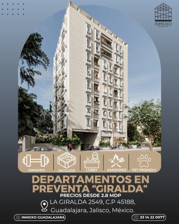 Departamentos en Venta "GIRALDA"  Zapopan, Jalisco