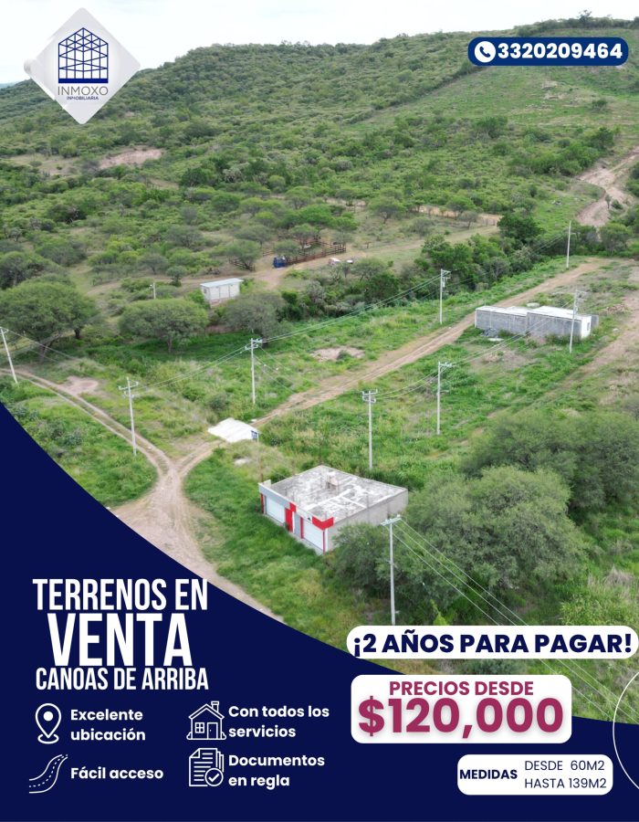 Terrenos en venta Canoas de Arriba