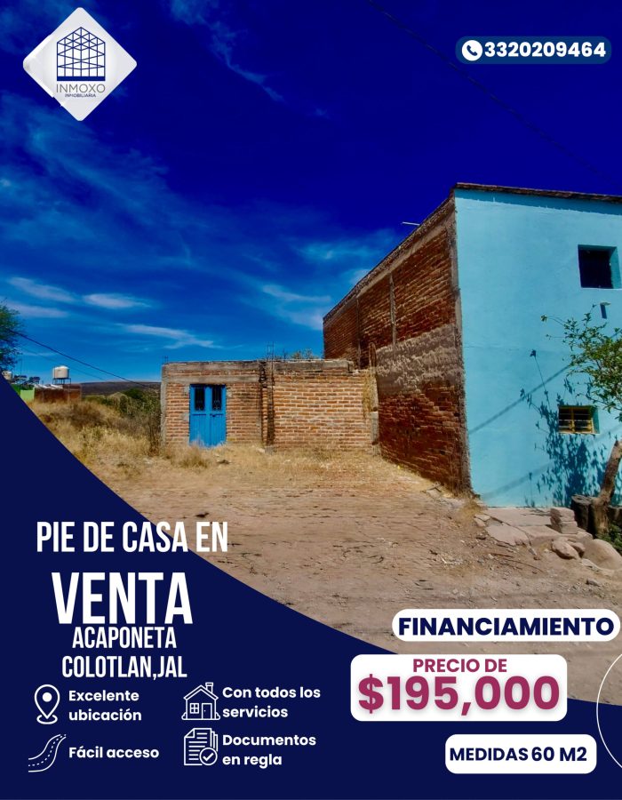 Pie de casa en Acaponeta