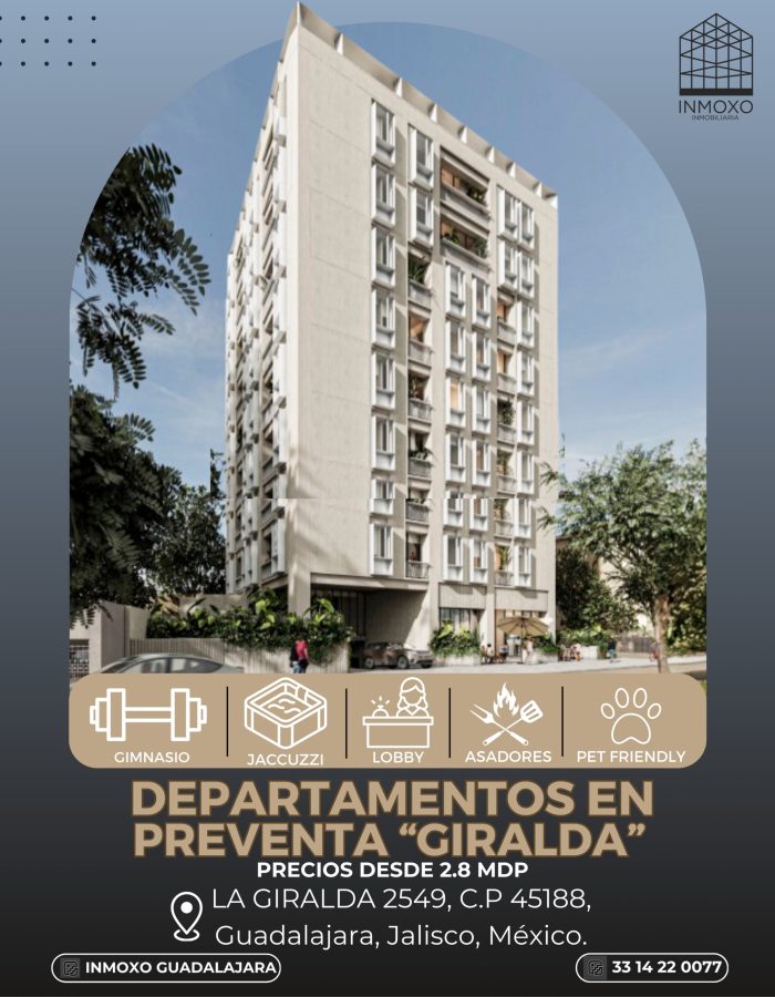 Departamentos en Venta «GIRALDA»  Zapopan, Jalisco